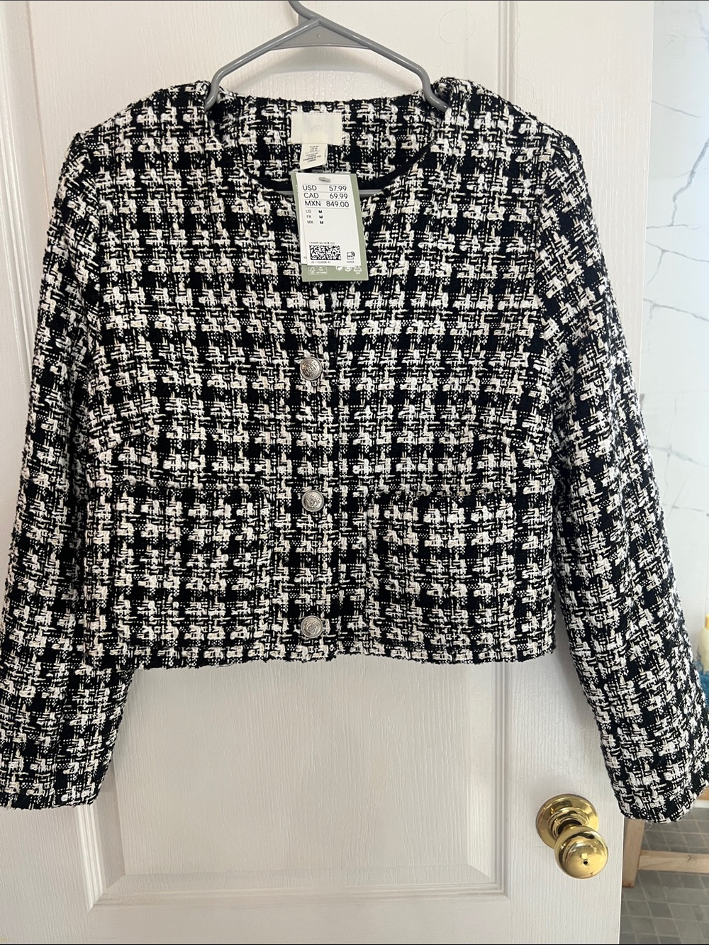NWT H&M Tweed Blazer Jacket